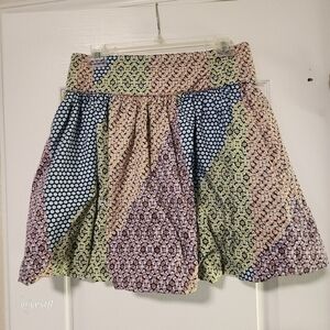 Kate Spade Saturday cumberbund cross polka dots bubble skirt size 10